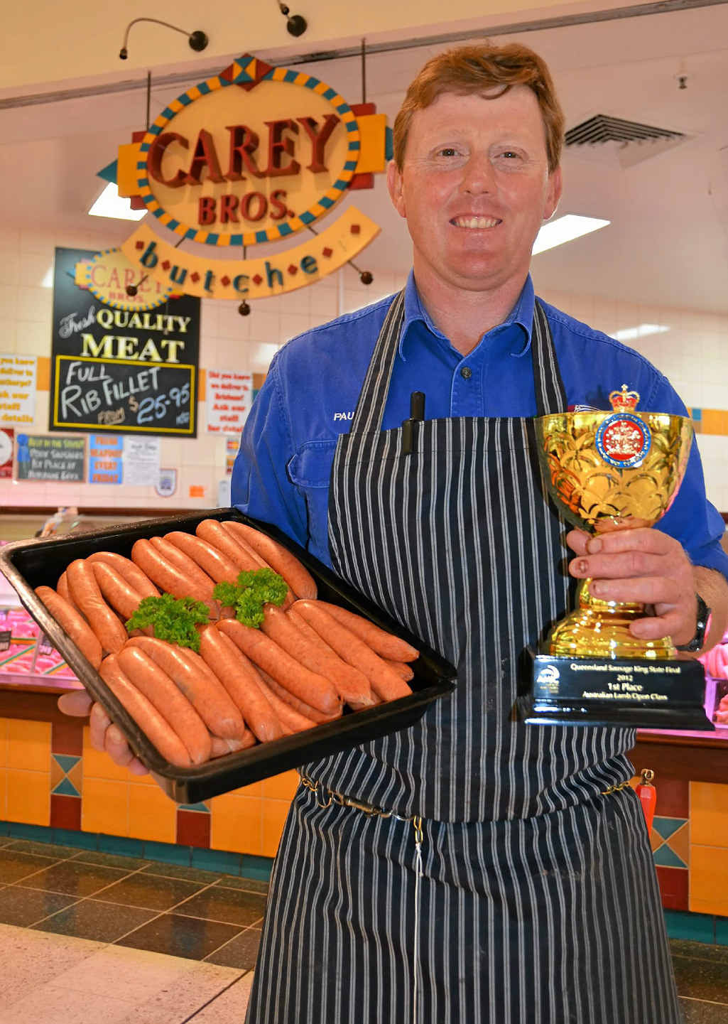 Paul Carey hopes to take home the national title at the Sausage King competition in Perth.